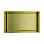 Кухонная мойка Omoikiri Taki 74-U/IF Side-LG 74x44x20 светлое золото