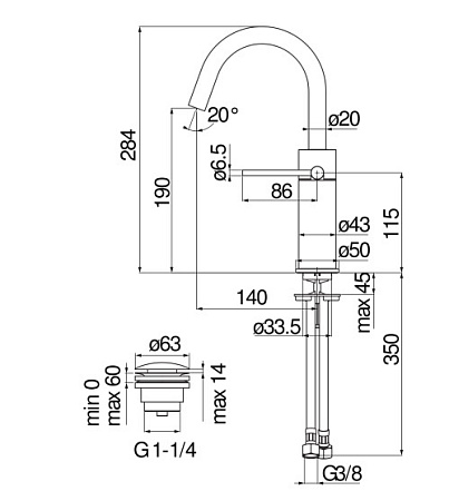 Смеситель Nobili Velis VE125138/2RCP для раковины, красное золото
