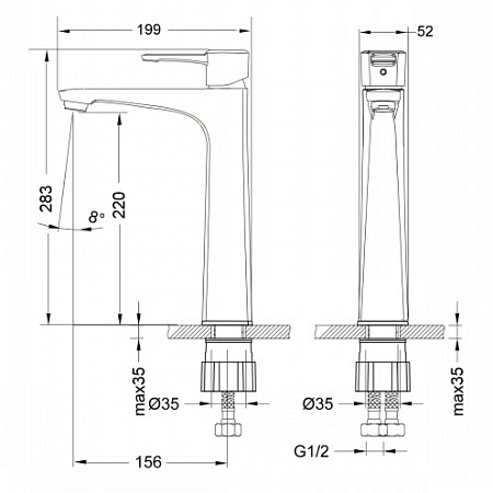 Смеситель Lemark Evitta LM0509C для раковины, хром