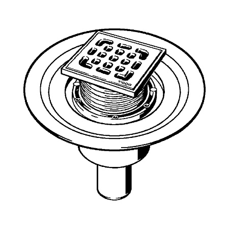 Душевой трап Viega Advantix 556914 с решеткой