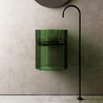 Раковина подвесная прозрачная ABBER Kristall AT2704Emerald зеленый