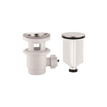 Донный клапан Clever 99130 белый/хром Донный клапан Clever 99130 белый/хром