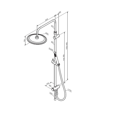 Душевая стойка Damixa Scandinavian Pure 936000000 хром