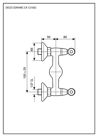 Смеситель Emmevi Deco Ceramic 121002OR для душа, золото