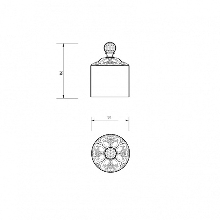 Контейнер Migliore Cristalia 16760 высокий, бронза/swarovski