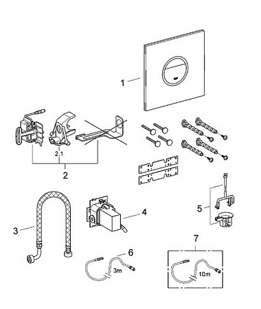 Кнопка смыва Grohe GROHE Ondus Digital 38915LS0 белая