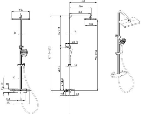 Душевая стойка Allen Brau Infinity 5.21030-00 хром