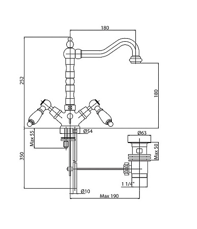 Смеситель Cezares First FIRST-LS2-01-Bi для раковины