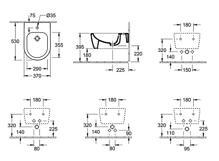 Биде подвесное Villeroy & Boch Avento 540500R1