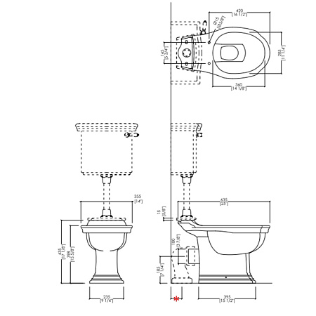Унитаз со средним бачком Devon&Devon Westminster IBWCWES хром