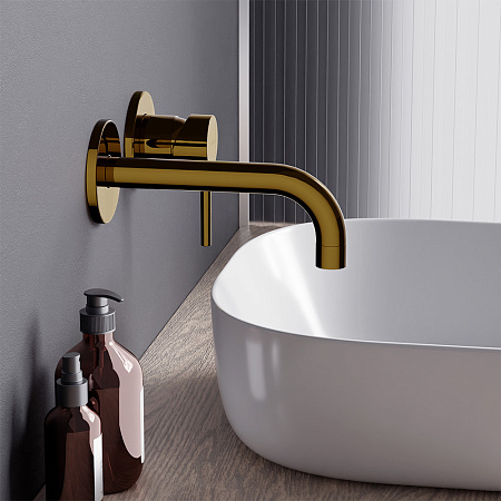 Смеситель Damixa Scandinavian Pure 360260600 для раковины, золото