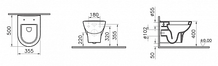 Комплект VitrA Zentrum 9012B003-7206 4 в 1 с микролифтом