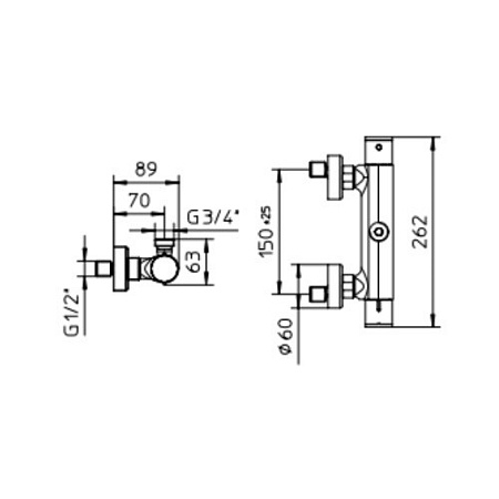 Смеситель Palazzani Digit 96206310 для душа