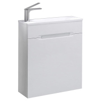 Тумба с раковиной Jorno Modul Mol.01.60/P/W/JR 60 подвесная, белая