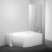 Шторка на ванну Ravak Chrome CVSK1 ROSA 160/170 R 7QRS0100Y1 белый