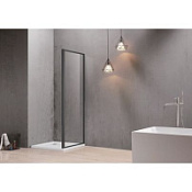 Душевая перегородка Aquatek AQ ARI WA 08020BL прозрачное стекло, черный