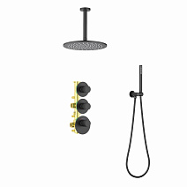 Душевой комплект Timo Saona SX-2399/03SM черный матовый Душевой комплект Timo Saona SX-2399/03SM черный матовый