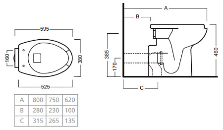 Унитаз приставной Hatria Autonomy Y0CA01