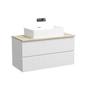 Тумба с раковиной и столешницей Sancos Snob T 100 SNT100W+TT100A2 Bianco/Kreman