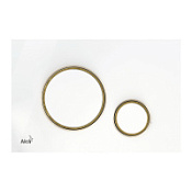 Кнопка смыва AlcaPlast THIN M775  белый, золотой