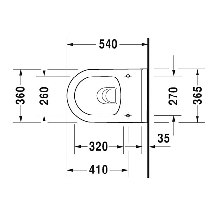 Унитаз подвесной Duravit Starck 3 2527090000 Rimless