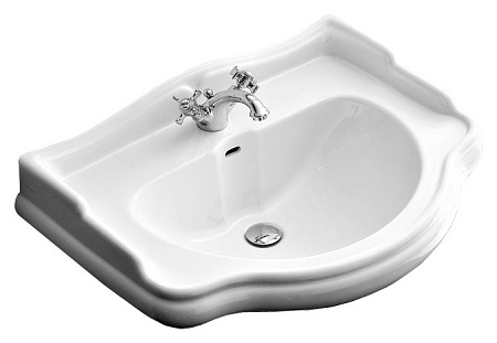 Раковина Kerasan Retro 104601*1 69 с 1 отверстием под смеситель, белый