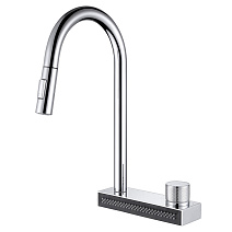 Смеситель ABBER Wasser Kreis AF8114 для кухни с выдвижной лейкой, хром