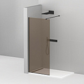 Душевая перегородка Cezares Liberta LIBERTA-L-1-110-120-BR-NERO тонированное стекло