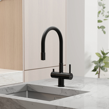 Смеситель для кухонной мойки Sancos Lucia SC4004MB черный матовый