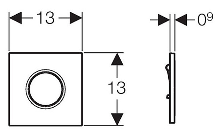 Ручной пневмопривод смыва Geberit Sigma 01 116.011.21.5 для писсуара