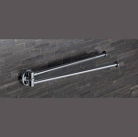 Полотенцедержатель Colombo Plus W4913.NM 34,5 двойной, черный матовый