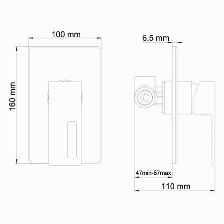 Смеситель WasserKRAFT Alme 1551 для душа, хром