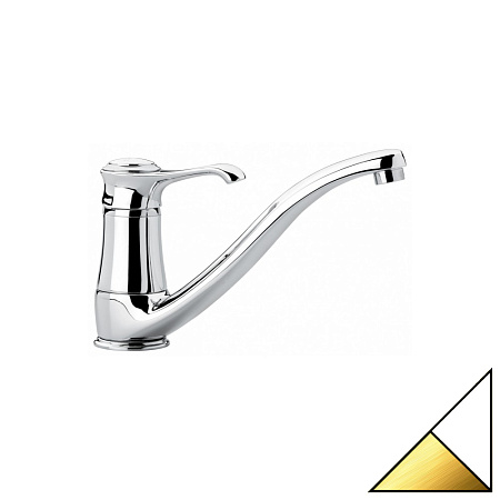 Смеситель Emmevi Tiffany 6095BO для кухонной мойки, белый/золото