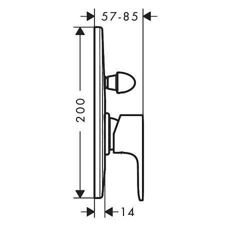 Смеситель Hansgrohe Rebris S 72449670 для душа, черный матовый