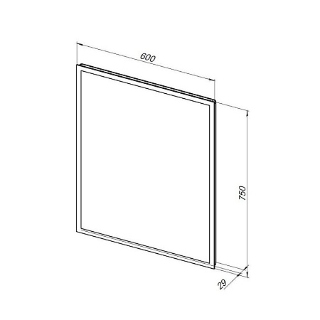 Зеркало Aquanet Оптима 00288963 60 белый матовый