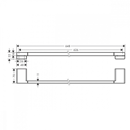 Полотенцедержатель Hansgrohe AddStoris 41747670 черный матовый