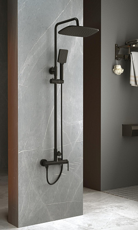 Душевая стойка BelBagno Acqua ACQUA-DOCM-NERO черный матовый