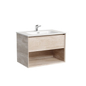 Тумба с раковиной Sancos Marmi 1.0 MR1.070EG 70 дуб галифакс натуральный/белый