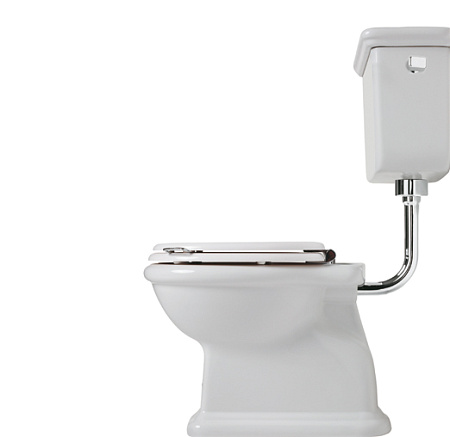 Унитаз напольный Simas Lante LA01bi вертикальный выпуск, с низким бачком, с боковой ручкой хром