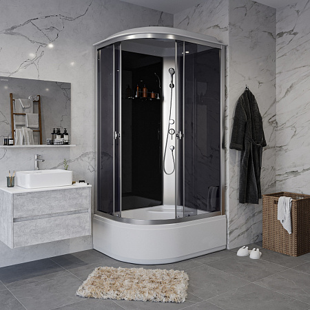 Душевая кабина Niagara Eco 7510R 120x80x215 стекло мозаика/профиль серебро