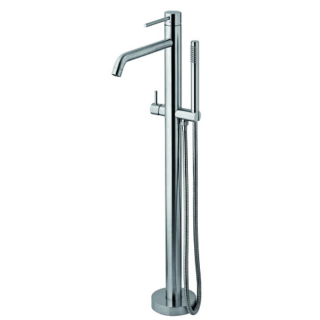 Смеситель Paffoni Light LIG032ST напольный для ванны с душем, сталь