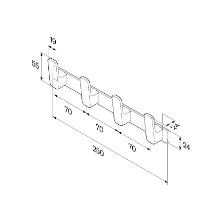 Крючок Am.Pm Func A8F35922 4 шт, черный