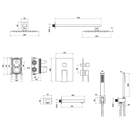 Душевой комплект Aquatek Либра AQ1673CR хром