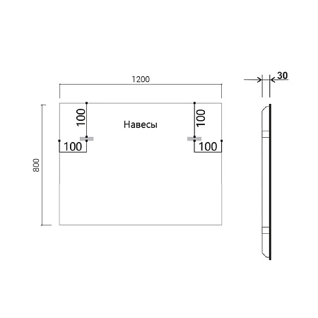 Зеркало Vincea VLM-3VN120-2 120x80