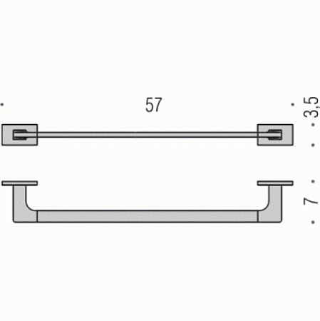 Полотенцедержатель Colombo Look B1610.NM 57 черный матовый