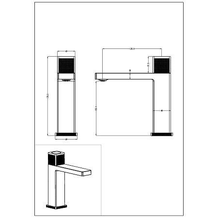 Смеситель Boheme Quad 159-G для раковины, автоматический, золото