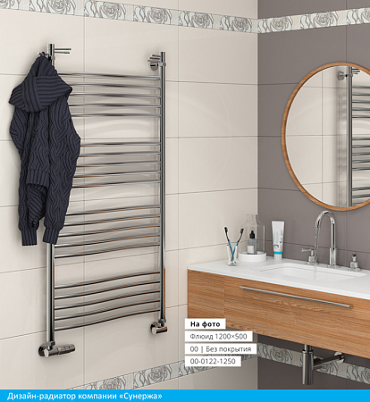 Полотенцесушитель водяной Сунержа Флюид 00-0123-8060 80х60 хром