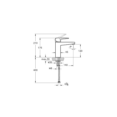 Смеситель VitrA Root Square A4273136EXP для раковины, черный матовый
