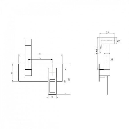 Гигиенический душ со смесителем Boheme 147-WCR белый/хром