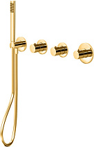 Смеситель Paffoni Modular Box MDE000HGSP для ванны с душем, золото